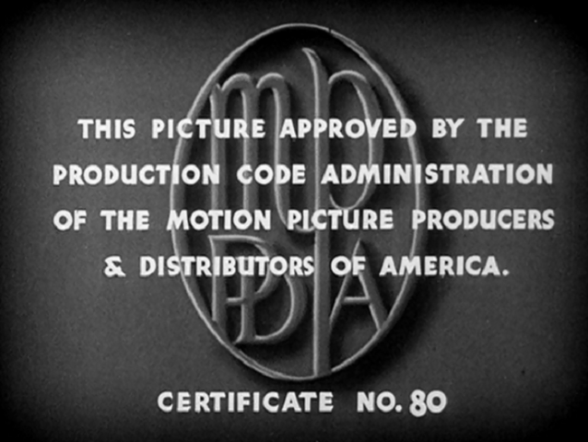 All motion pictures released after mid-1934 must have a Production Code seal attached. Movies that don't earn a seal can't be issued-- or reissued, as the case may be. 