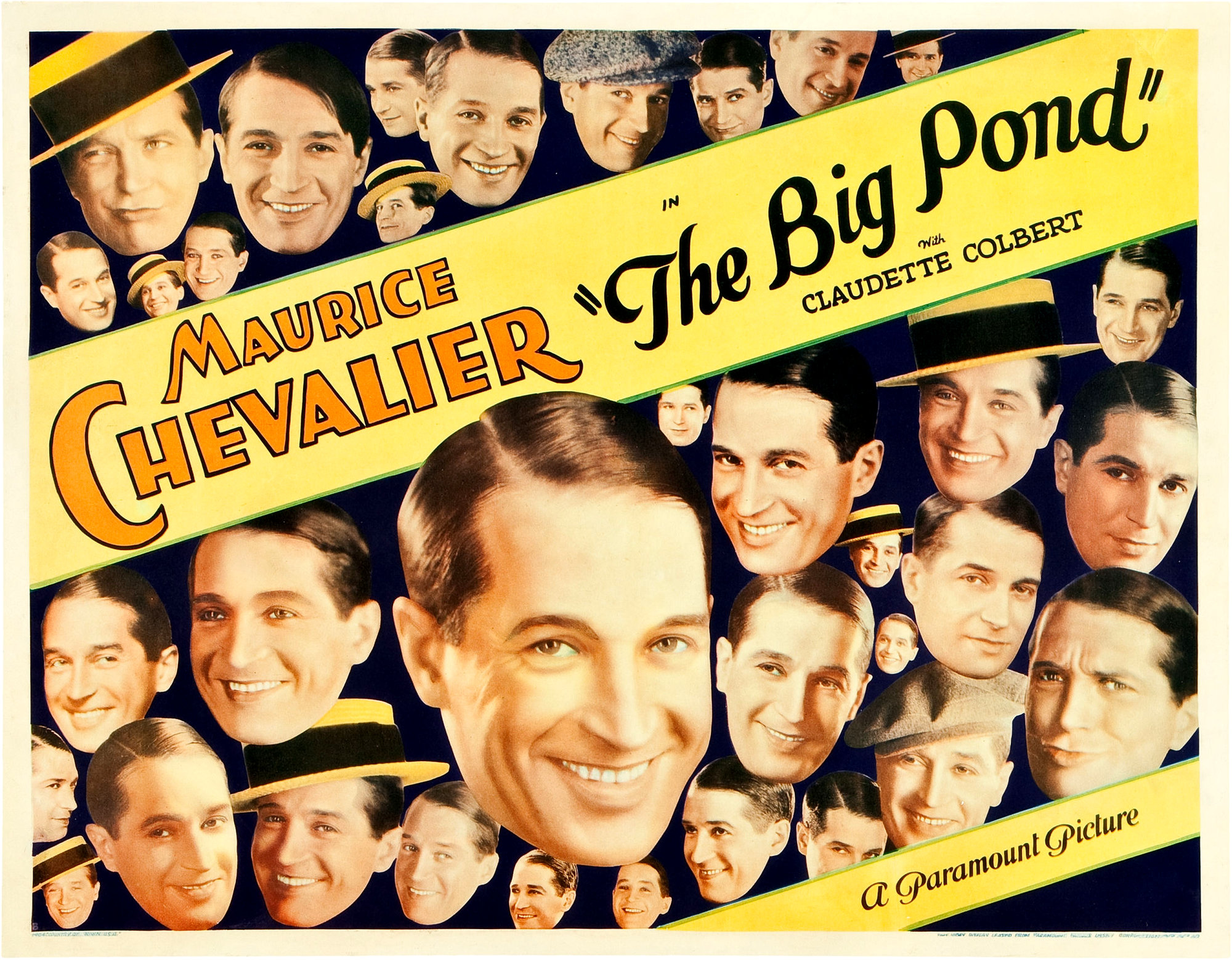 The Big Pond Chevalier Colbert 1930 Poster 2