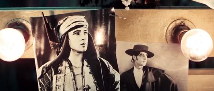 A less intentional in-joke is this close-up of the photos of Rudolph Valentino. Russell would go on to direct a very-loosely adapted biopic of the famous silent star in 1977.
