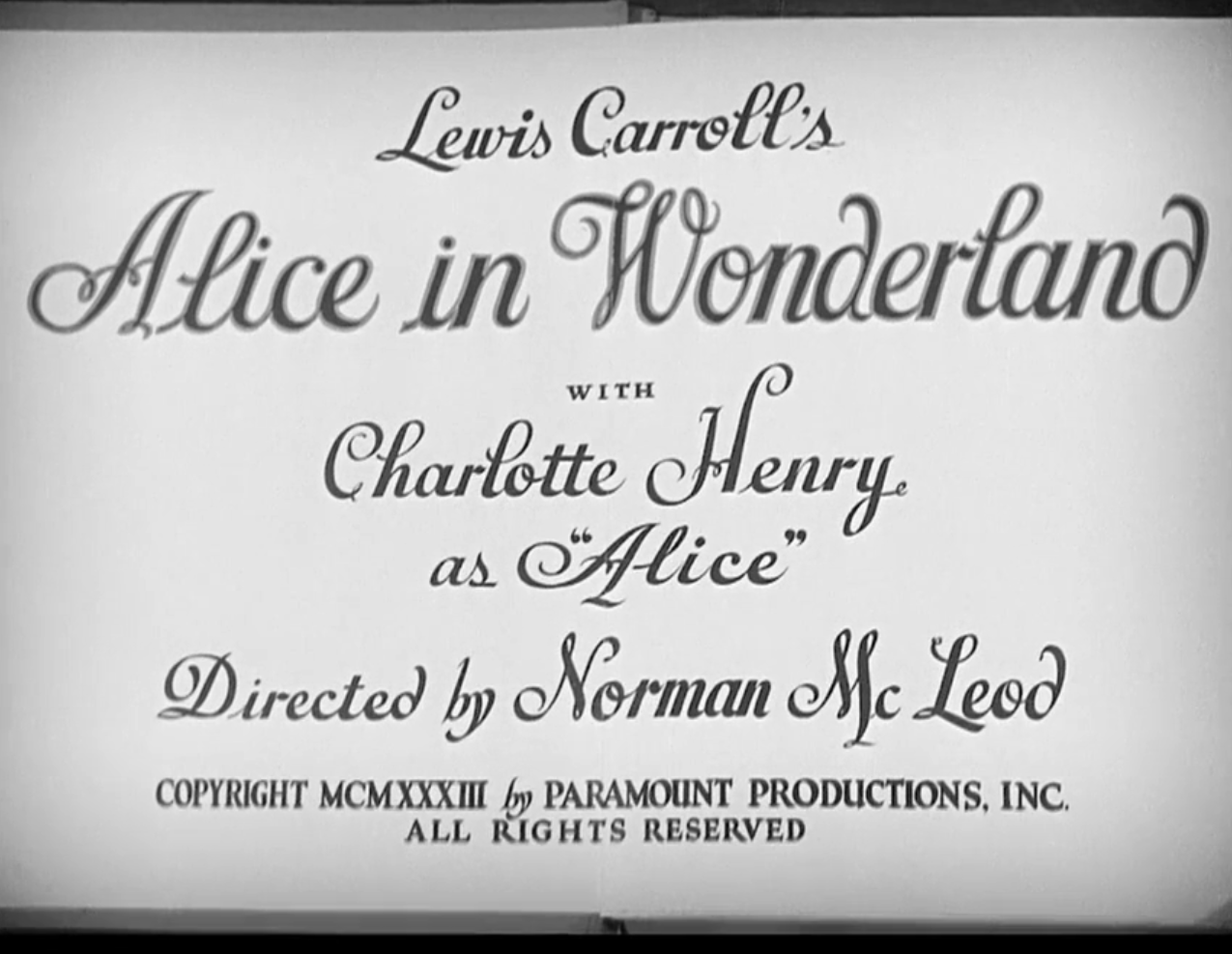 Alice in Wonderland (1933) Review, with Charlotte Henry – Pre-Code.Com