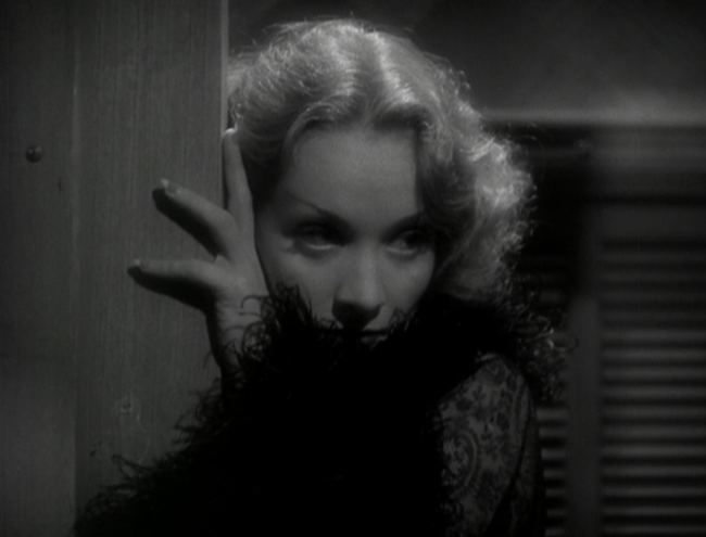 There are minutes of just long shots of a pensive Dietrich shot with atmosphere to spare. 