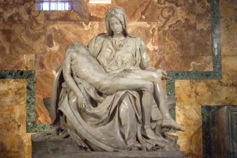 ... the statute The Pieta in Rome (source). Florence's Christ-like compassion at the end of the film, where she almost sacrifices her life and well being to save hundreds of others, earns here this moment of redemption. 