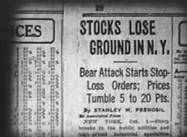 America's #1 threat-- Bear Attacks... on the stock market. 