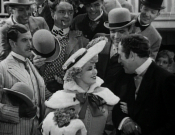Mae West: the center of her own attention. 