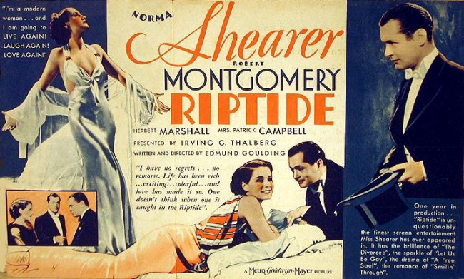 Riptide (1934) Review, With Norma Shearer, Herbert Marshall And Robert 