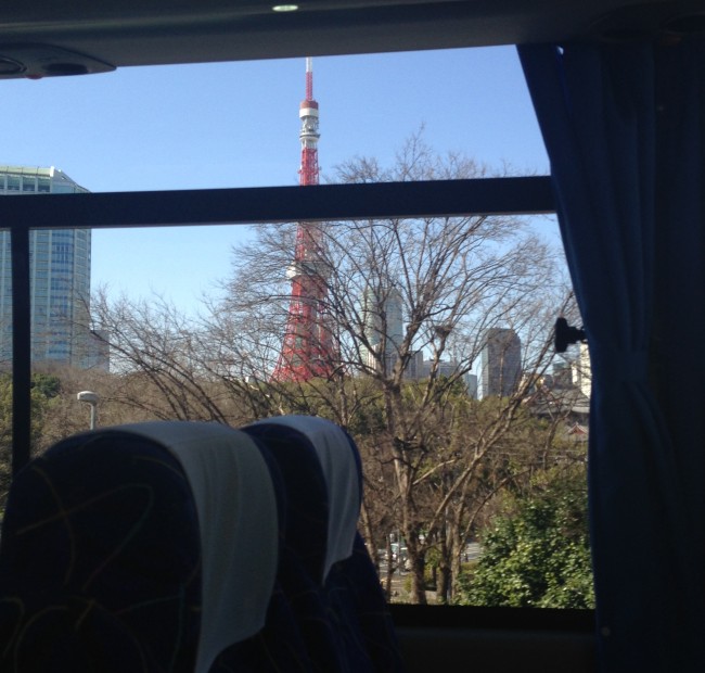 The view of Tokyo Tower as my bus made its way to Narita Airport. 
