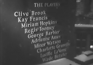 24 Hours Clive Brook Miriam Hopkins Kay Francis pre-Code