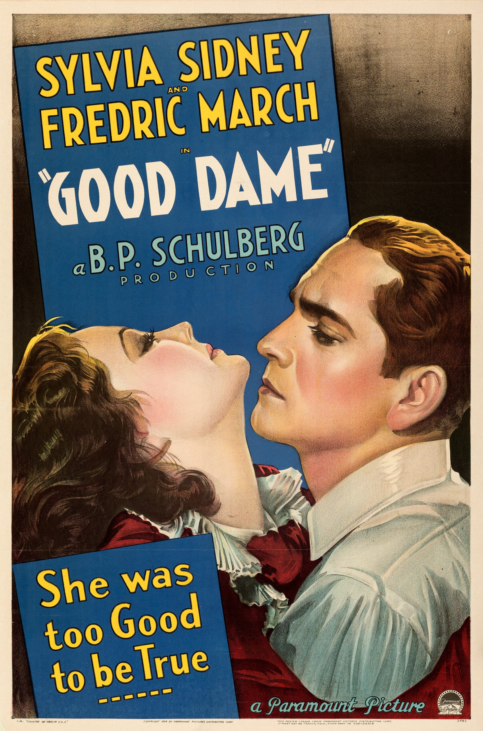 Good Dame (1934) Review, with Sylvia Sydney and Fredric March